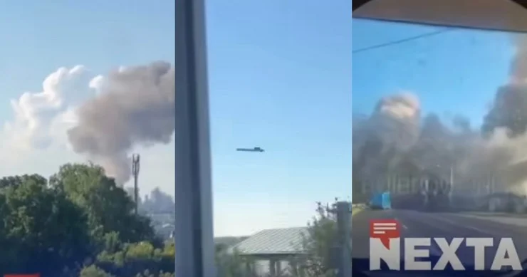 Ukrayna Rusiyanın iki şəhərini raketlə vurd: Hərbi zavod və neft zavodu yanır VİDEO