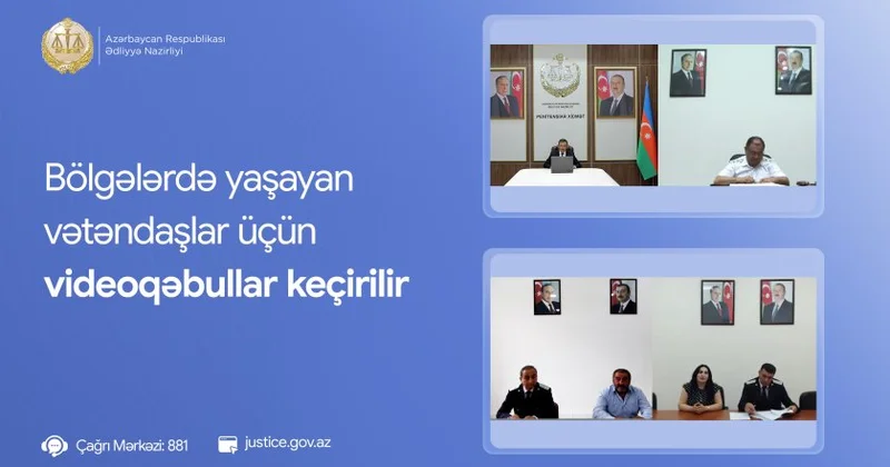 Ədliyyə nazirinin müavini videoqəbul keçirib