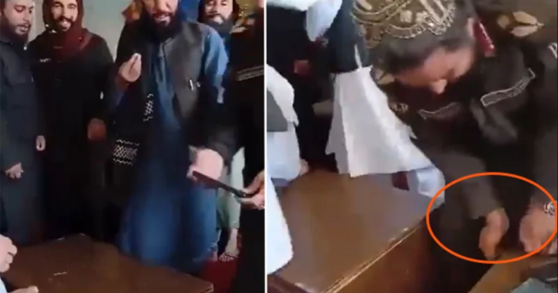 Telefonlarını kameralar qarşısında sındırdılar Video