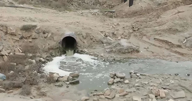 Masazır duz gölünə kanalizasiya suları axıdılır Qurum hərəkətə keçdi VİDEO