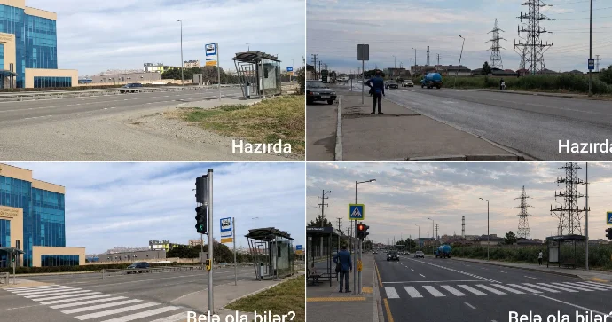 Şəhərətrafı yollarda diqqət çəkən piyada problemi FOTO