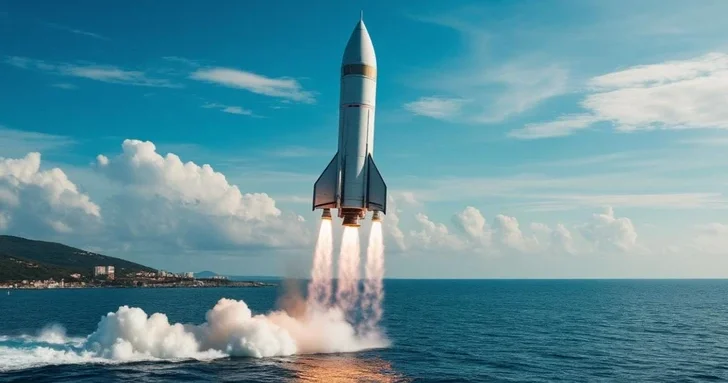 Китай впервые успешно вернул первую ступень ракеты на морскую платформу