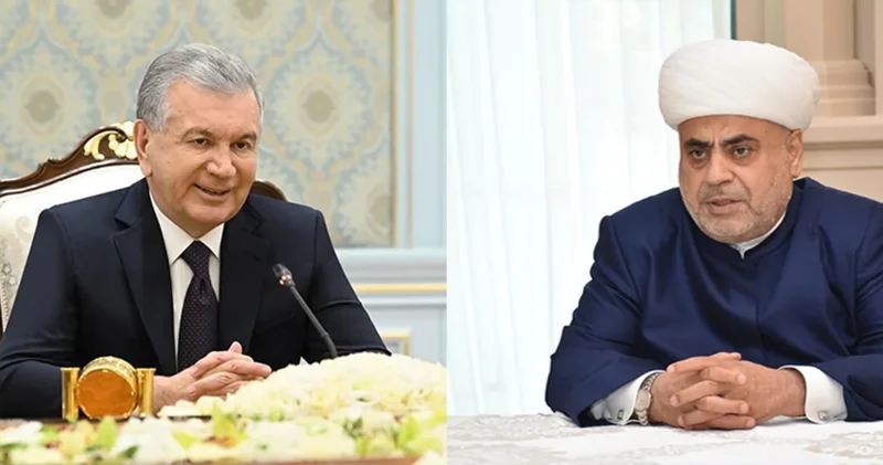 Özbəkistan Prezidenti Allahşükür Paşazadəyə Xalqın və Vətənin Hörməti ordenini təqdim edib