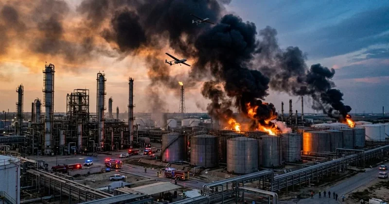 Из за атак БПЛА пожары произошли на НПЗ и объектах хранения нефтепродуктов в РФ