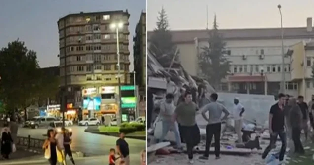 Güclü zəlzələdən görüntülər Dağıntılar var+Video