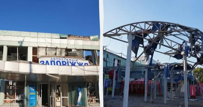 Россия сбросила бомбы на автовокзал и клинику в Запорожье, десятки раненых