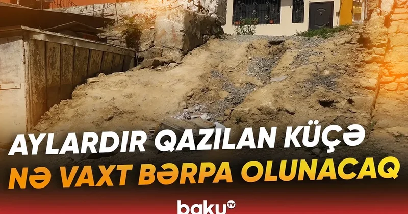 Səbaildə mart ayında qazılan küçə hələ də bərpa olunmur Sakinlərdən ŞİKAYƏT VİDEO