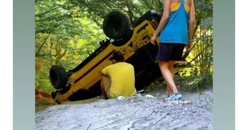 Tanınmış azərbaycanlı bloqerlə xanımı yenidən qəzaya düşdü (Video)