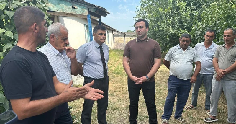 Millət vəkili Mahir Süleymanlı Şabran rayonunda vətəndaşlarla görüşüb FOTO