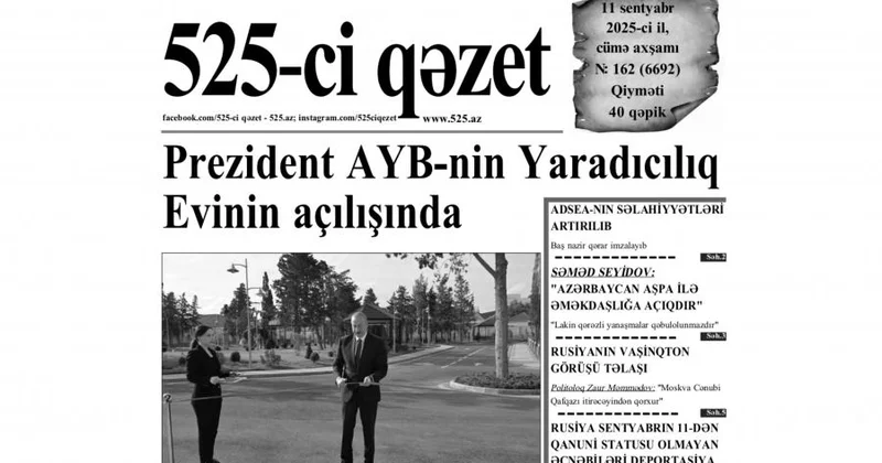 “”in 11 sentyabr sayında nələr var? ANONS