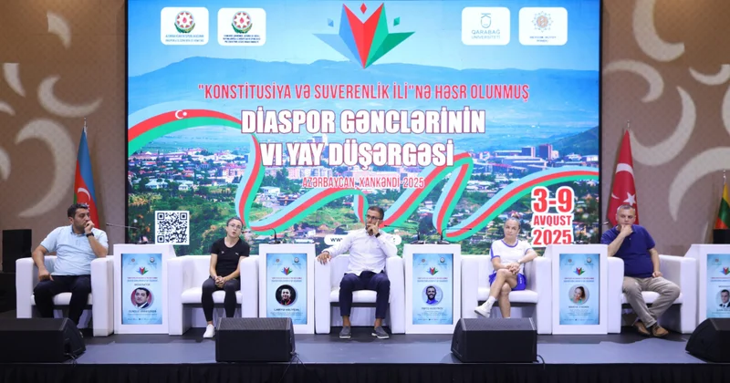 Xankəndidə diaspor gəncləri idmançılarla görüşdü FOTOLAR