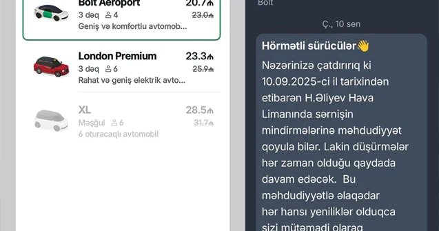 Bu gündən aeroportdan şəhərə taksi sifariş etmək olmur Fotolar