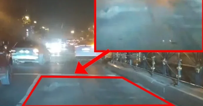 İntensiv hərəkətli küçədə təhlükə: Yol çöküb VİDEO YENİLƏNİB