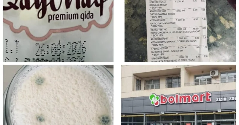 Bol Marketdən alınan qatıq kifli çıxıb vətəndaş narazıdır