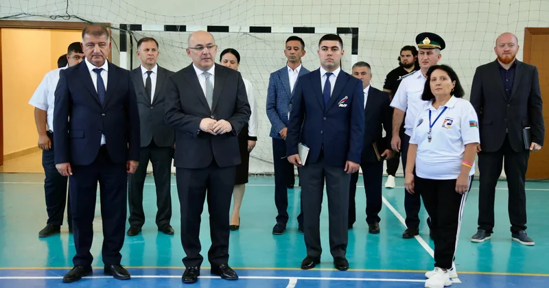 Şahin Bağırov Samuxda yeniyetmə voleybolçularla görüşüb FOTO