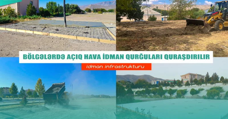 Naxçıvanın bölgələrində açıq hava idman qurğuları quraşdırılır