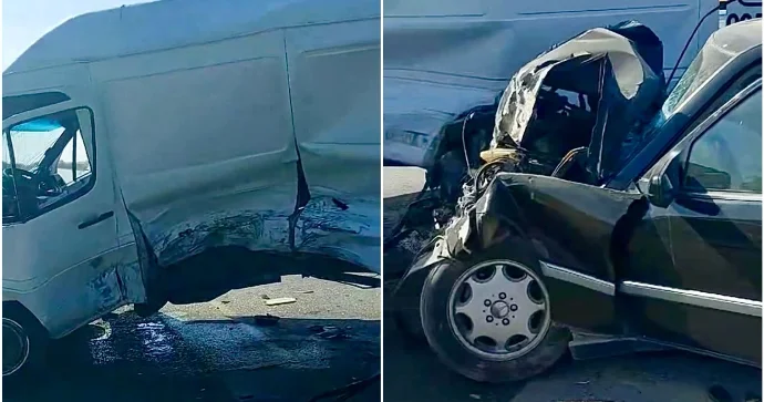 Şirvanda iki “Mercedes” toqquşdu, sürücülərdən biri yaralandı RƏSMİ VİDEO