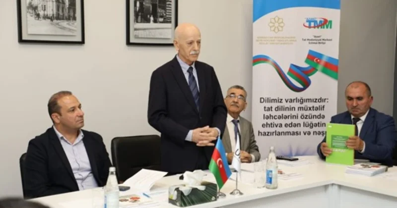 “Azərbaycan dili tat dili ləhcələri lüğəti” kitabının təqdimatı keçirilmişdir FOTOLAR