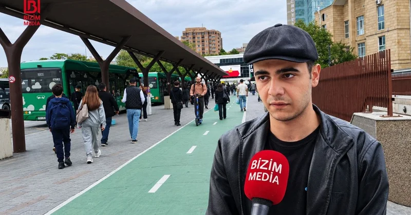 Velosiped zolaqlarını özəlləşdirən piyadalar Paytaxt küçələrində TƏHLÜKƏLİ VƏZİYYƏT VİDEO