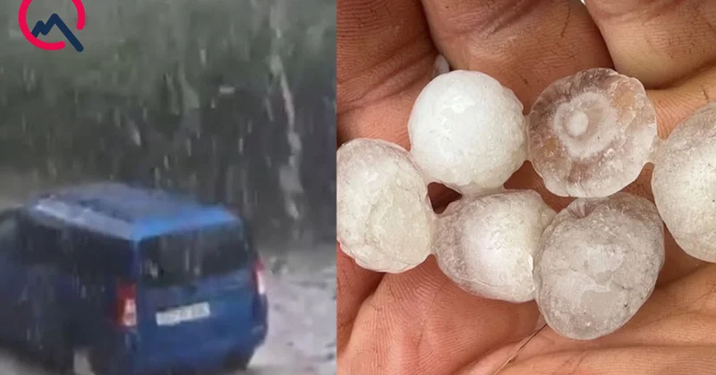 Lerikə güclü dolu yağdı Video
