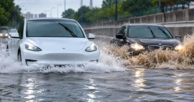 Elektromobillər su maneələrini niyə ənənəvi avtomobillərdən daha yaxşı keçir? Ekspert rəyi