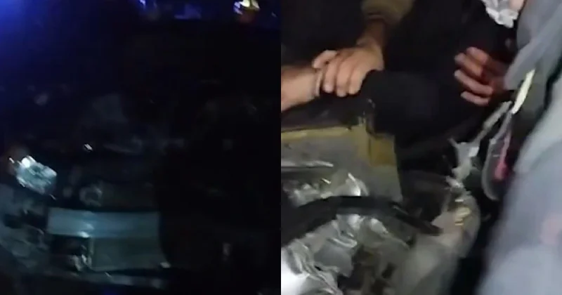 Avtomobildə sıxılı qalan 22 yaşlı gənc belə xilas edildi ANBAAN VİDEO