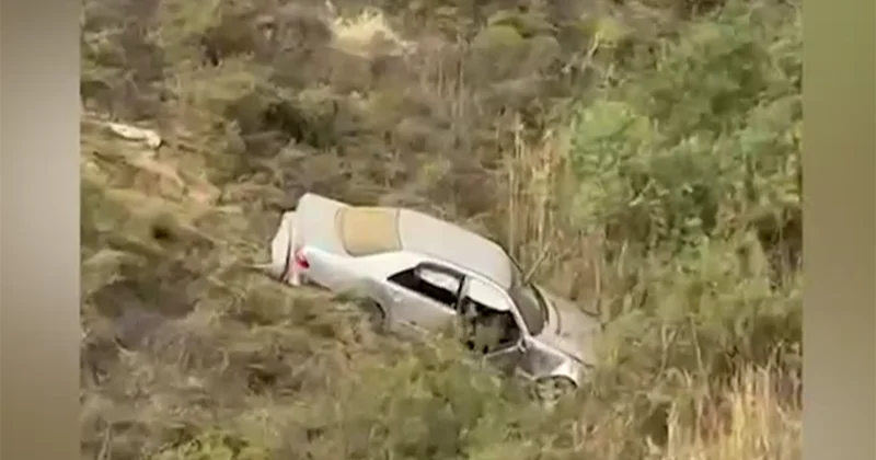 Bakıda maşın dərəyə aşdı Sürücü öldü Video