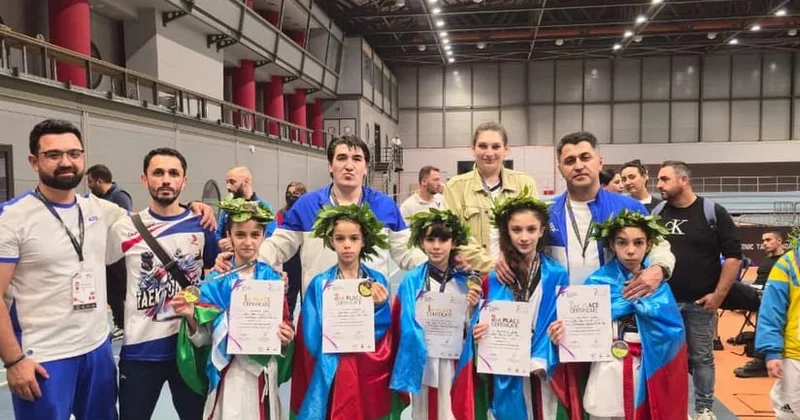 Azərbaycan taekvondoçuları Avropa birinciliyində 15 medal qazanıblar FOTOLAR