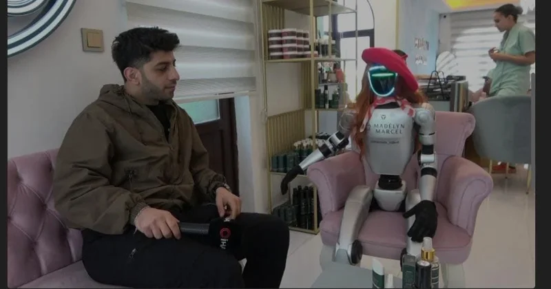 Gözəllik salonunda çalışan robot görənləri təəccübləndirdi VİDEO