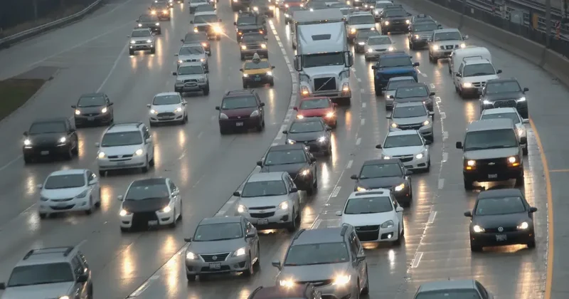 На трассе Баку Газах возникла огромная пробка: Вмешалась полиция ВИДЕО
