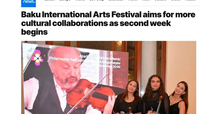 Телеканал Euronews подготовил материал о Бакинском международном фестивале искусств