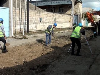 Şirvan şəhərində su təchizatı və kanalizasiya şəbəkəsi yenilənir