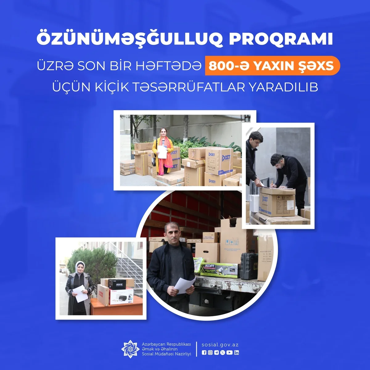 Son bir həftədə 800ə yaxın şəxs üçün kiçik təsərrüfatlar yaradılıb