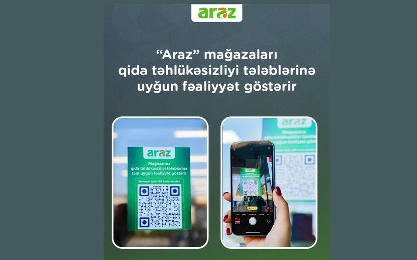 “Araz” mağazaları qida təhlükəsizliyi tələblərinə uyğun fəaliyyət göstərir