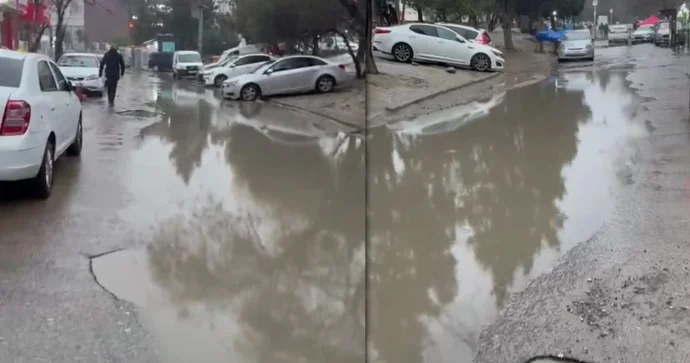 Memar Əcəmi metrosunun çıxışında ACINACAQLI YOL VİDEO