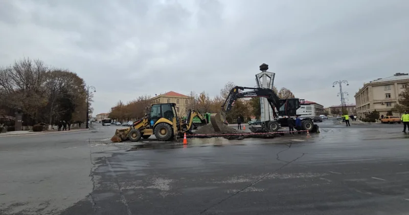 Naxçıvan şəhərinin müəyyən ərazilərinə suyun verilişi dayandırılıb FOTOLAR