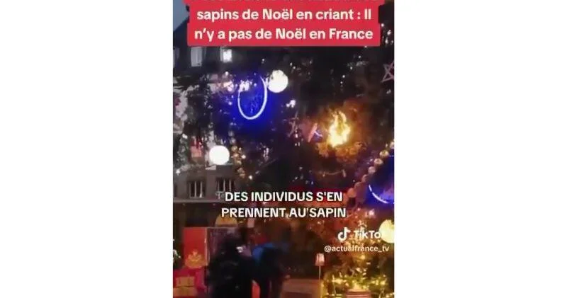 Борьба с символами Рождества и новогодних праздников во Франции ВИДЕО