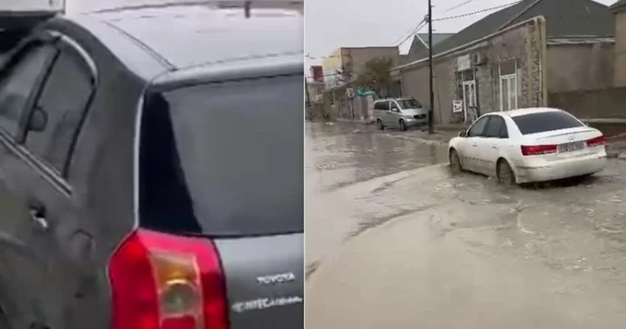 Bu yol maşınları xarab edir VİDEO