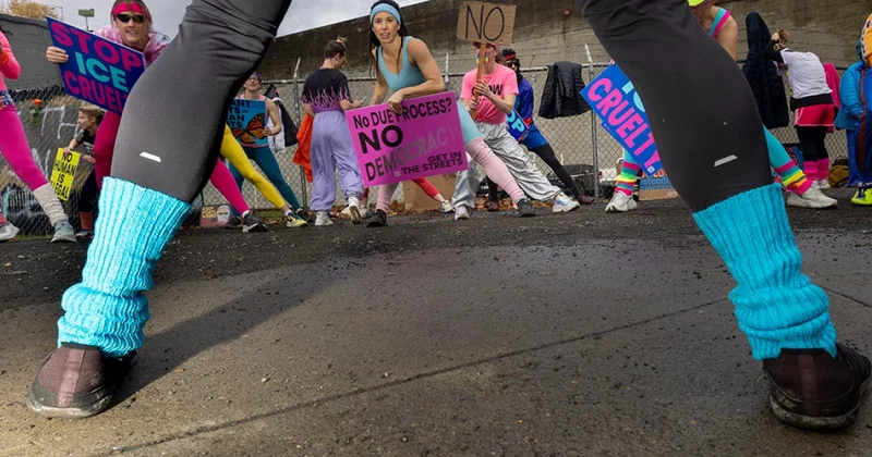 Антиправительственные митинги в США объектив