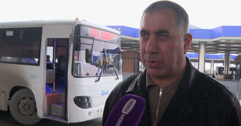 Sürücü sərnişinləri yarı yolda düşürdü Səbəb nə idi? VİDEO