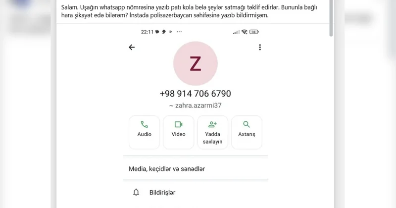 İran nömrələri ilə uşaqlara yazıb narkotik təklif edirlər Foto