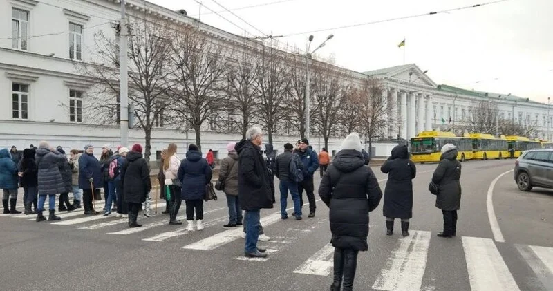 Kiyevdə etirazlar başladı