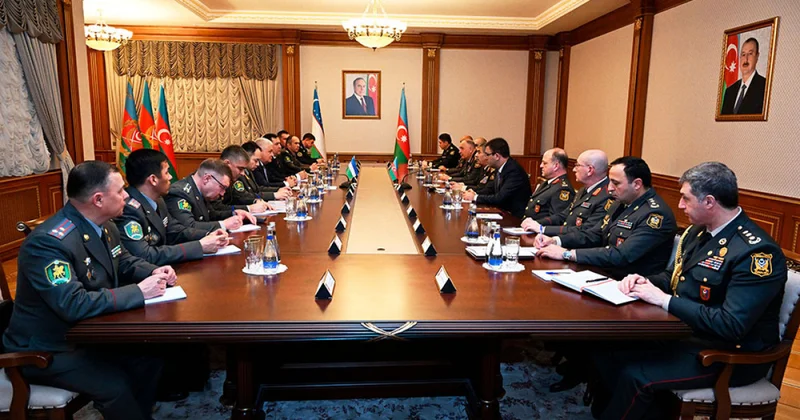 Azərbaycan Özbəkistan hərbi əməkdaşlığı müzakirə olunub, plan imzalanıb VİDEO
