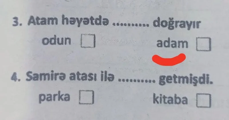 Bu sual həqiqətən məktəblilərə verilib? Rəsmi açıqlama