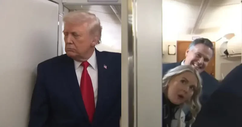 Trampın bu anları gülüşlə qarşılandı VİDEO