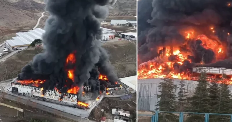 Türkiyədə fabrikdə güclü yanğın olub