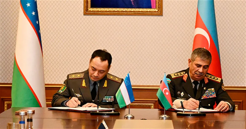 Азербайджан и Узбекистан подписали план военного сотрудничества ФОТО ВИДЕО