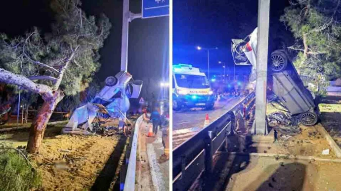 “Mercedes” dəmir konstruksiyaya çırpıldı: 25 yaşlı sürücü öldü VİDEO