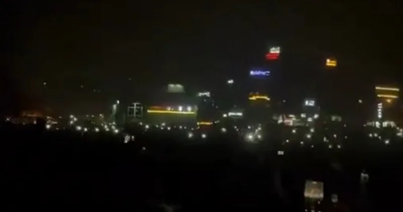 İşıqları söndürdülər, amma... Video