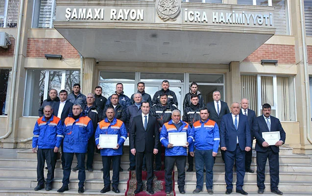 Şamaxıda elektrik təsərrüfatının yenilənməsi davam etdirilir Fotolar